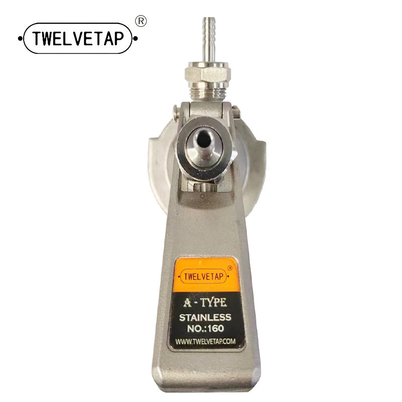 TWELVETAP All Stainless Steel 304 A Type Beer Coupler,Beer Barrel Coupler, G5/8 A Type Keg Coupler, Coupler With Relief Valve Brewing Accessory