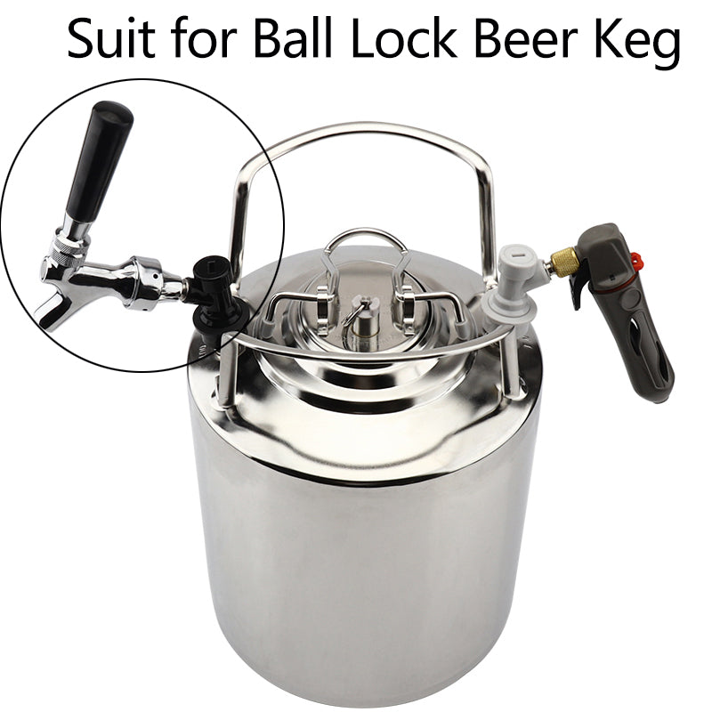 TWELVETAP Stainless Steel Beer Tap for Keg Tap Tower Beer Shank & Kegerator Beer Faucet Classic Beer Dispensing Tap Standard Faucet Tap