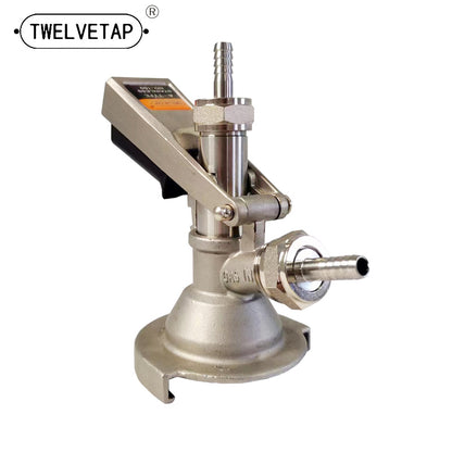 TWELVETAP All Stainless Steel 304 A Type Beer Coupler,Beer Barrel Coupler, G5/8 A Type Keg Coupler, Coupler With Relief Valve Brewing Accessory