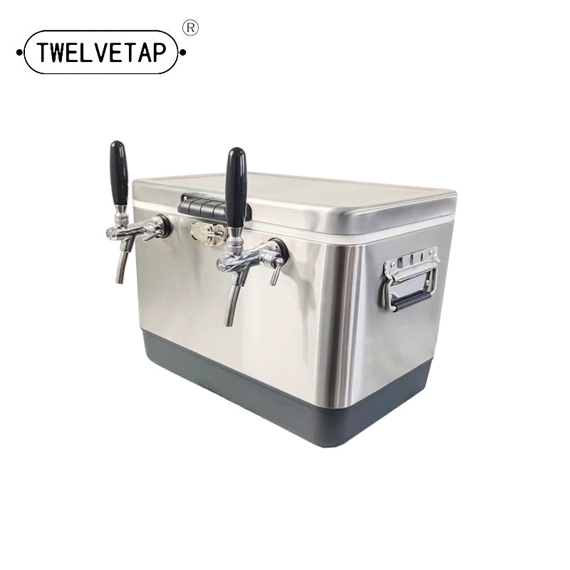 TWELVETAP Craft Beer Cooling Box Homebrew Jockey Box Portable Bar Stainless Steel Housing Coils Material Outdoor Refrigeration