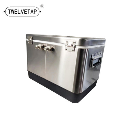 TWELVETAP Craft Beer Cooling Box Homebrew Jockey Box Portable Bar Stainless Steel Housing Coils Material Outdoor Refrigeration
