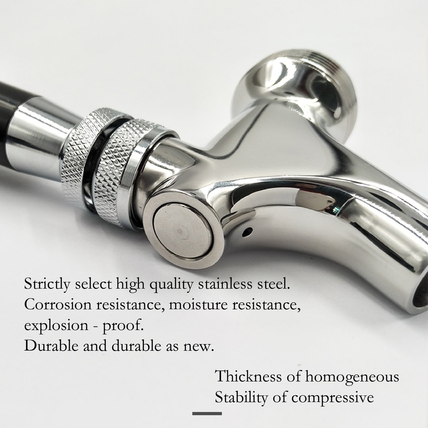 TWELVETAP Stainless Steel  Beer Tap for Keg Tap Tower Beer Shank & Kegerator Beer Faucet Classic Beer Dispensing Tap Standard Faucet Tap