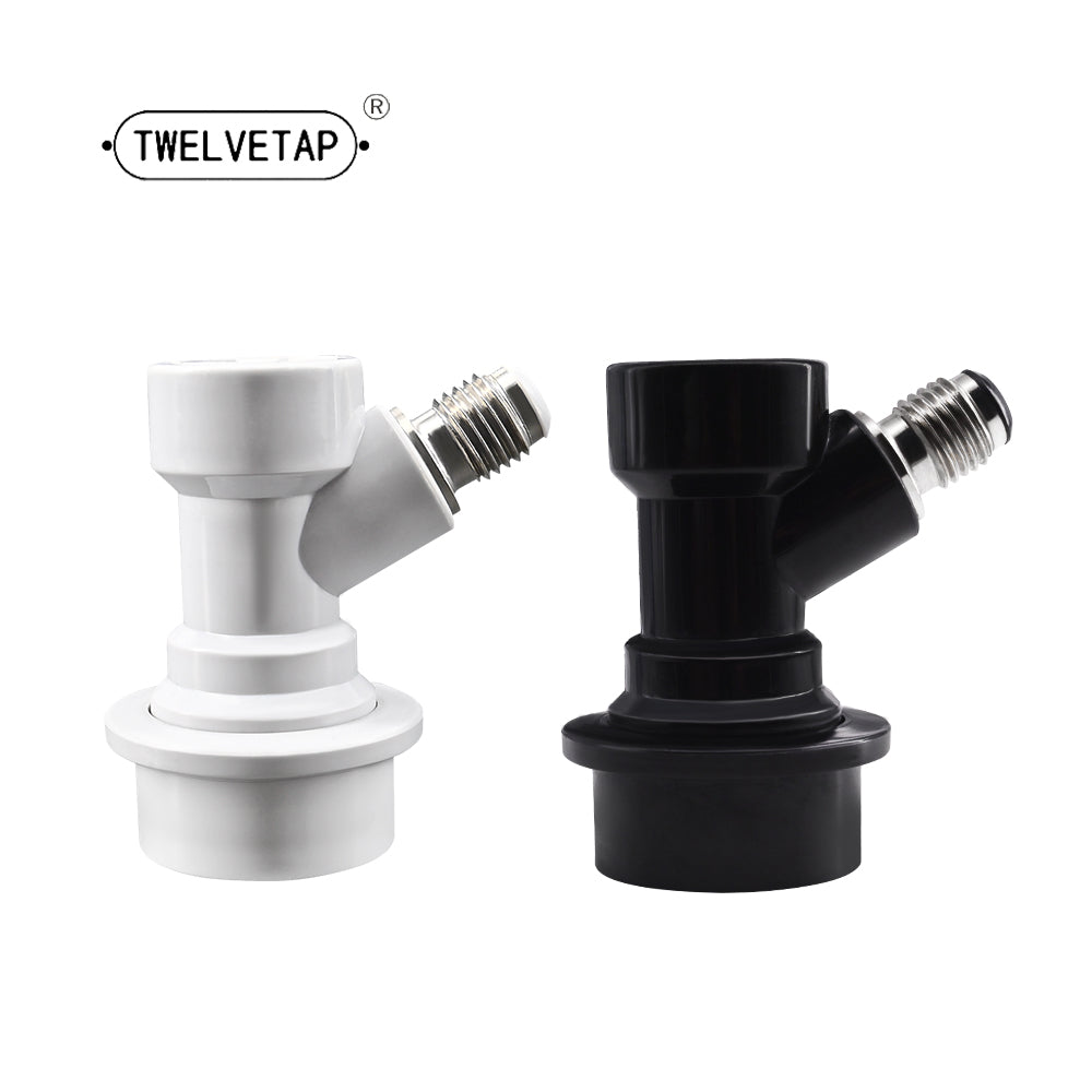 TWELVETAP 1 Pairs Ball Lock Keg Quick Disconnect Set With 2PCS 7/16-20UNF thread,Ball Lock Quick Disconnect 3/8