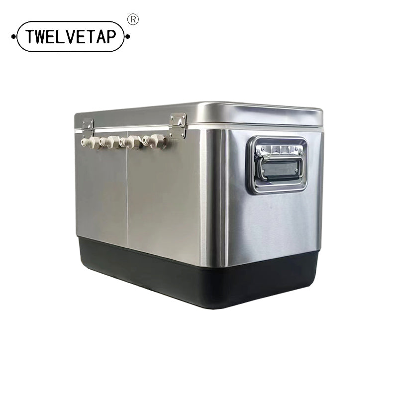 TWELVETAP Craft Beer Cooling Box Homebrew Jockey Box Portable Bar Stainless Steel Housing Coils Material Outdoor Refrigeration