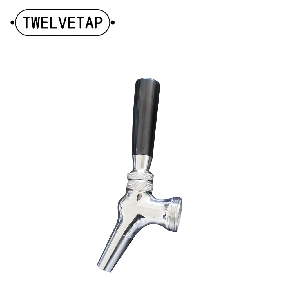TWELVETAP Non-adjustable Peace Tap Stainless Steel  Beer Tap for Keg Tap Tower Beer Shank & Kegerator Beer Faucet Classic Beer Dispensing Tap Standard Faucet Tap