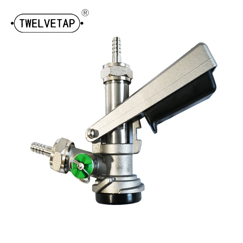 TWELVETAP All Stainless Steel 304 D Type Beer Coupler,Beer Barrel Coupler, G5/8 D Type Keg Coupler, Coupler With Relief Valve Brewing Accessory