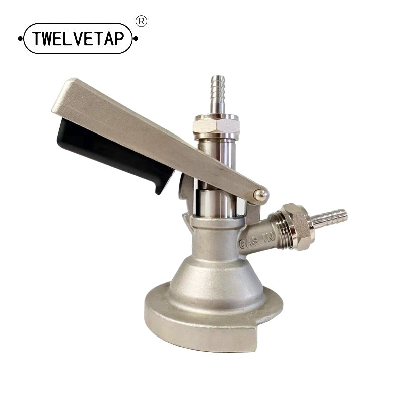 TWELVETAP All Stainless Steel 304 A Type Beer Coupler,Beer Barrel Coupler, G5/8 A Type Keg Coupler, Coupler With Relief Valve Brewing Accessory