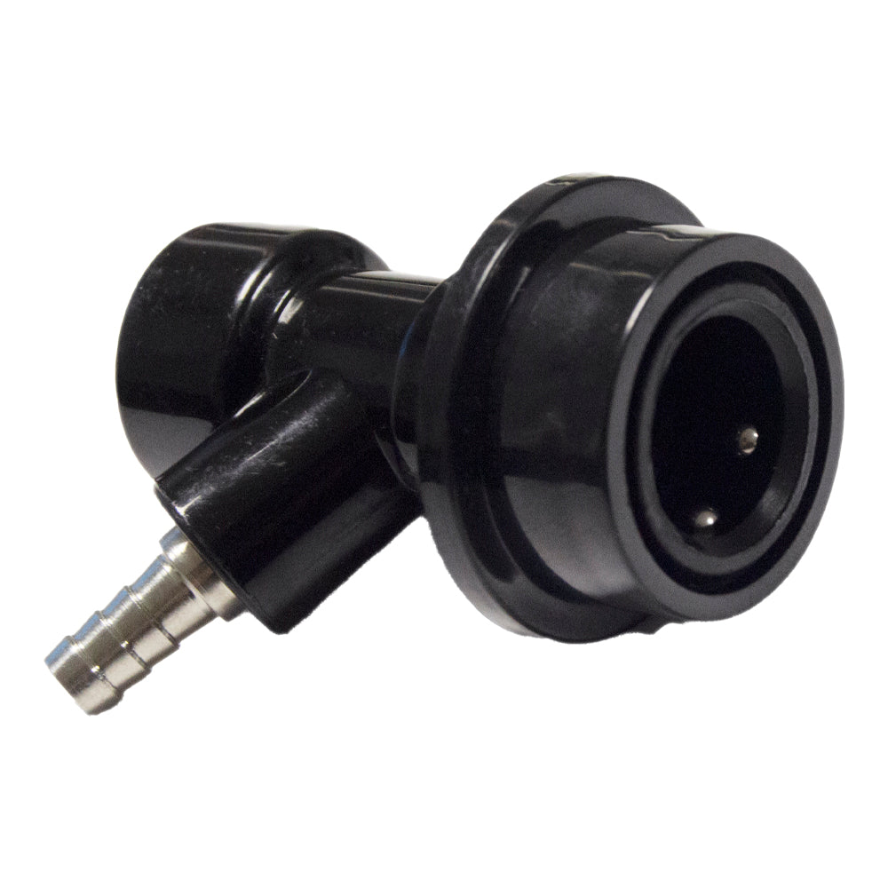 TWELVETAP 1 Pair Ball Lock keg couplers Barb Gas&Liquid Beer Quick Disconnects Sets Black for Liquid,Gray for Gas