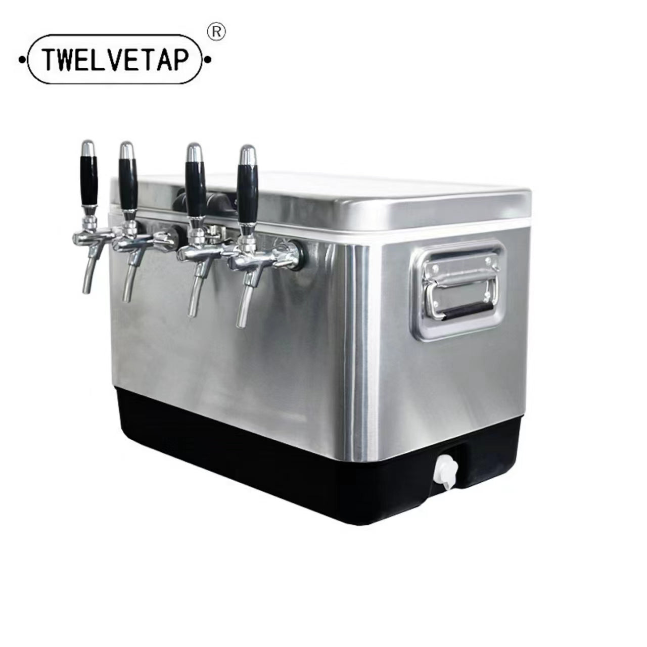 TWELVETAP Craft Beer Cooling Box Homebrew Jockey Box Portable Bar Stainless Steel Housing Coils Material Outdoor Refrigeration